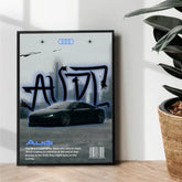 The black Audi R8 devil poster - wall art